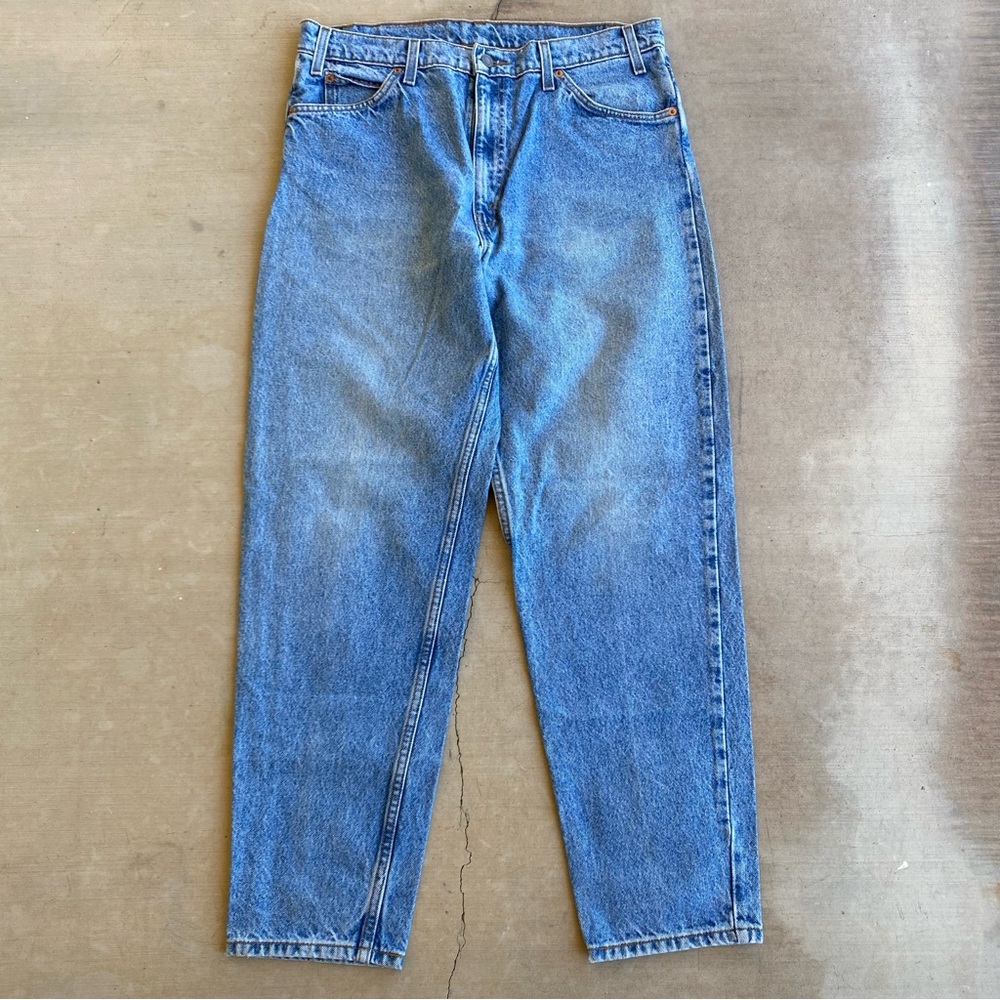 Vintage Levi’s 550 Denim Jeans Blue Orange Tab Relaxed Tapered Fit